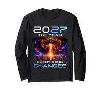 2027 The Year Everything Changes First Contact Alien UFO Maglia a Manica