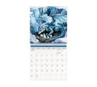 2027 Wall Calendar - 12-Month Dragon Decorative Spiral-Bound Planner