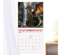 2027 Wall Calendar - 12 Month Spiral Bound Dragon Planner