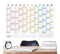 2027 Wall Calendar, 12 Months Thick Double Sided, Annual Wall Calander