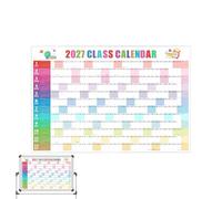 2027 Wall Planner - Erasable Reversible Board, Laminated Calendar | 12 Month Erasable Annual Yearly Wall Planner for Home Indoor Office Traveling