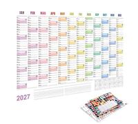 2027 Year Wall Planner A1 Wall Calendar Yearly Planner With Colorful Labels