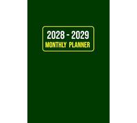 2028-2029 Monthly Planner: 24-Month Schedule Organizer from January 2028 to December 2029 with Notes, To-Do Lists, Goal Tracker, Birthday and Contact Logs | 6 x 9 In, Green Cover.