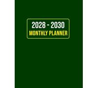 2028-2030 Monthly Planner: 36-Month Schedule Organizer from January 2028 to December 2030 with Notes, To-Do Lists, Goal Tracker, Birthday & Contact Logs | 8.5x11 Inch, with Green Cover.