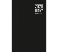 2028 diary a5 week to view: Black Cover, 2 Pages Per One Week, To-Do-List and Goals, Planner From January to December For Appointments and Student,Teacher...
