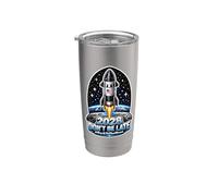 2028 Non essere in ritardo #BackToTheMoon Bicchiere termico in acciaio inox doppia parete