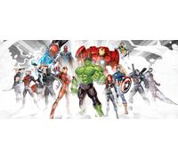 202x90cm Carta da Parati Murale Avengers Bambini Camera Marvel Panoramico Decoro
