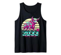 2033 Anno del Bue Anni '80 Retro Vaporwave Segno Zodiacale Cinese Canotta