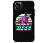 2033 Anno del Bue anni '80 Retro Vaporwave segno zodiacale cinese Custodia per iPhone 11 Pro Max
