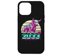 2033 Anno del Bue anni '80 Retro Vaporwave segno zodiacale cinese Custodia per iPhone 12 Pro Max