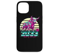 2033 Anno del Bue anni '80 Retro Vaporwave segno zodiacale cinese Custodia per iPhone 13
