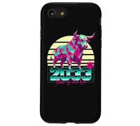 2033 Anno del Bue anni '80 Retro Vaporwave segno zodiacale cinese Custodia per iPhone SE (2020) / 7/8