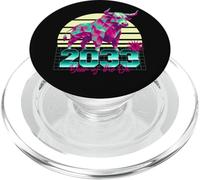 2033 Anno del Bue anni '80 Retro Vaporwave segno zodiacale cinese PopSockets PopGrip per MagSafe