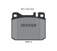 2039213 TEXTAR Kit pastiglie freno, Freno a disco per VW
