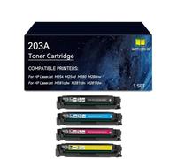 203A Cartucce toner compatibili CF540A CF541A CF542A CF543A, con chip | Sostituzione for cartuccia toner per HP 203A for stampante M254 M254d M280 M280nw M281cdw M281fdn M281fdw(4 colors)