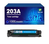 203A CF540A CF541A CF542A CF543A Cartuccia Toner Compatibile Per HP LaserJet Pro M254dw M254nw M280nw M281fdw M281fdn Stampante,Cyan-1 Pack