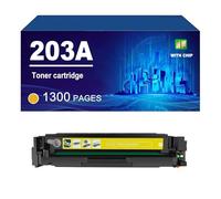203A CF540A CF541A CF542A CF543A Cartuccia Toner Compatibile Per HP LaserJet Pro M254dw M254nw M280nw M281fdw M281fdn Stampante,Yellow-1 Pack