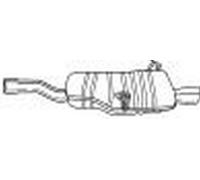 204 cv Silenziatore posteriore per BMW 3 Touring E46 330d 2993 cc 150 KW 204 CV