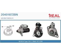 20401872BN REAL Motorino d'avviamento per AUDI,SEAT,SKODA,VW