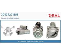 20437271BN REAL Motorino d'avviamento per CADILLAC,OPEL,SAAB,VAUXHALL