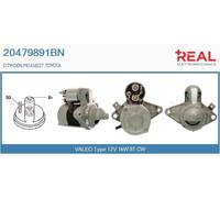 20479891BN REAL Motorino d'avviamento per CITROËN,PEUGEOT,TOYOTA