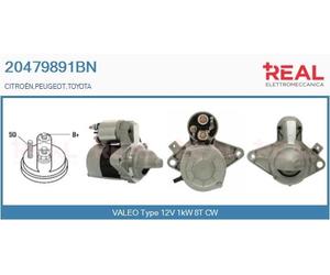 20479891BN REAL Motorino d'avviamento per CITROËN,PEUGEOT,TOYOTA