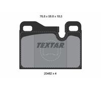 2048203 TEXTAR Kit pastiglie freno, Freno a disco per PORSCHE