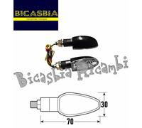 20488 - COPPIA DI FRECCE NERE OMOLOGATE A LED MODELLO SPIKE-2