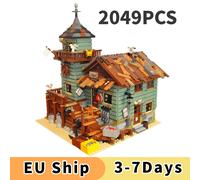 2049 pz Pescatore Vecchia Casa di Pesca Negozio di Modello Edificio Street View Città Blocchi di Mattoni Per Bambini Giocattoli Di Compleanno Regalo 21310