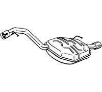 215 CV SILENZIATORE POSTERIORE PER VOLVO V70 III 135 D5 KW 158 CV 215