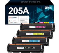 205A - Set di toner compatibili con HP 205A CF530A CF531A CF532A CF533A per HP Color Laserjet Pro MFP M180n M180nw M180fw M181n M181fw, M154a M154nw (nero, ciano, magenta, giallo, confezione da 4)
