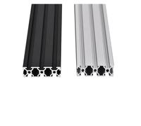 2060 V-Slot Aluminum Extrusion Profiles 550-1500mm, 2Pcs - EU Standard Linear Rail Guide For CNC Router Machine And 3D Printer(Black Anodized,700mm)