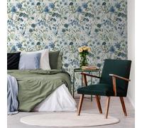 206543 Catherine Lansfield Campagna Carta da Parati Blu Floreale Tonalità Stile