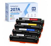 207A W2210A - Set di 4 toner con chip, compatibili con HP Color LaserJet Pro