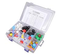 207Pcs Chimica Modello Molecolare Set per Studio Biochimica con 79 Atomi 18 Nuvole di Elettroni 110 Connettori per Studenti ABS Molecolare Set