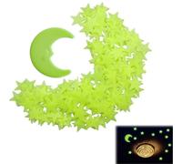 208 Adesivi Stelle Fluorescenti per Soffitto Bambini 3D con Luna Luminosa Inclusa Decorazioni Cameretta Notte Pareti Fai da Te Decor Notturno per Bambini Ragazzi Ragazze
