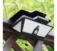 208 LED Nuove luci a clip solari Cortile esterno Super luminoso Illuminazione a induzione del corpo umano Lampade da parete per terrazza da giardino per il campeggio