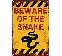 208 Targa In Metallo Targhe Metallo Decorative Cartello Decorativo In Metallo Retrò Poster Metallo Per Cucina Club Bar Pub Soggiorno Attenti Al Serpente - Cantiere S