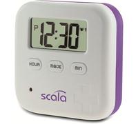 20821 - Scatola Portapillole a 4 Scomparti, 5 Sveglie, 45 G, Colore: Bianco