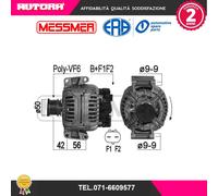 209101A Alternatore 12 volts 120 ampere (MARCA ERA)..