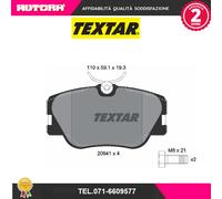 Set di pastiglie freno TEXTAR 2094102, anteriore