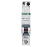 20A 30mA RCBO Modulo Singolo Curva B - CRABTREE
