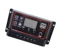 20A Solar Panel Battery Charge Controller 12V/24V LCD Auto Dual USB