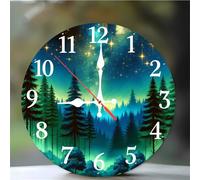 20cm/8Pollici Orologio Da Parete, Bosco delle Stelle orologio da parete Silenzioso Non Ticchettio, Facile da Leggere, a Batteria, orologio da muro Decorativo per Camera da letto Soggiorno Cucina