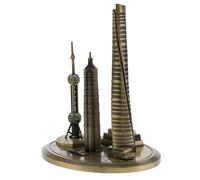 20cm metallo modello shanghai monumenti edifici in bronzo statua decorazione