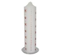 20cm Natale Advent Candela Con Neve Immagine Su Vetro Vassoio - Scegli Colore