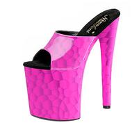 20CM Piattaforma delle Donne Open Toe Sandali Moda Rosa Tacchi Alti Sexy da Sposa Prom Party Dress Scarpe Taglia 35-46,Rosa,41 EU