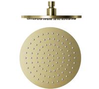 20cm Soffione a Pioggia ad Alta Portata Circolare, Anti Calcare Soffione Doccia in Acciaio Inossidabile, Soffione Doccia ad Alta Pressione, Risparmio Idrico Soffione Doccias, 360° Orientabile, oro