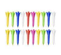 20er Set Golftees Kurz 38mm - Plastik Golf Tees Zubehör | Ballhalter Tees Driving Range | 24g Leichte PVC Golfabschläge In Zufälligen Farben, Für Männer, Frauen, Anfänger & Erfahrene Spieler, Ideal