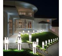 20er Set LED Acciaio Inox Vai Vialetto Faretto Allungato Solare Esterno Lampade
